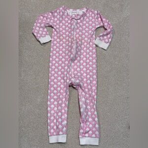 Lila & Hayes Pink Ice Cream Print Pajama Onesie 18-24 months play